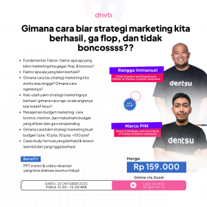 Gimana cara biar strategi marketing kita berhasil, ga flop, dan tidak boncossss?? (Live)